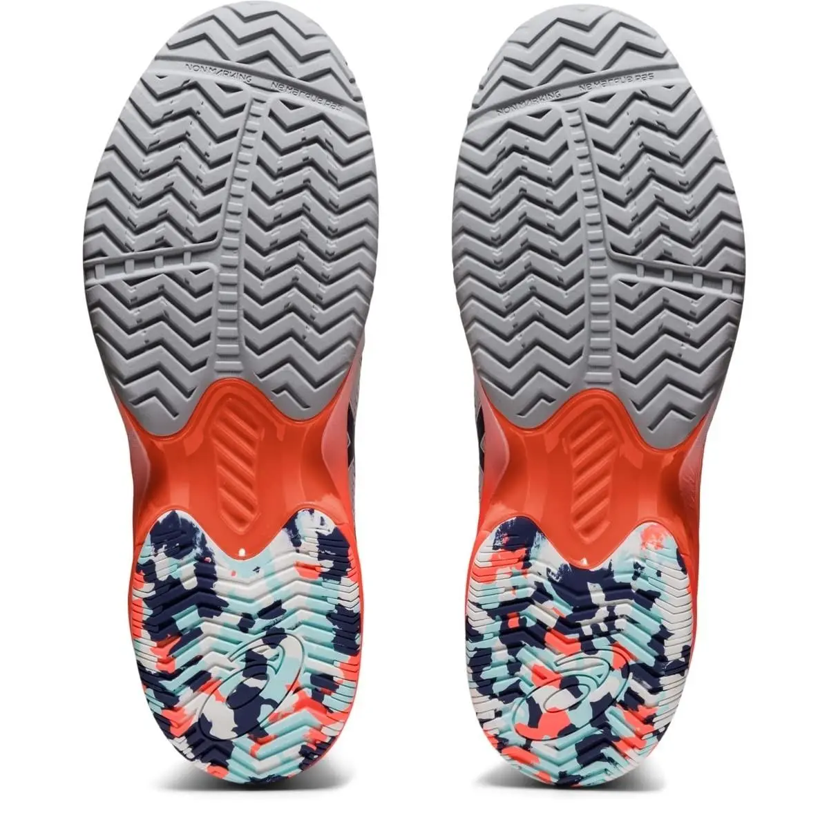 Asics shoes - Court Speed FlyteFoam - Court Speed FlyteFoam - Glacier Grey/Sunrise RED 5