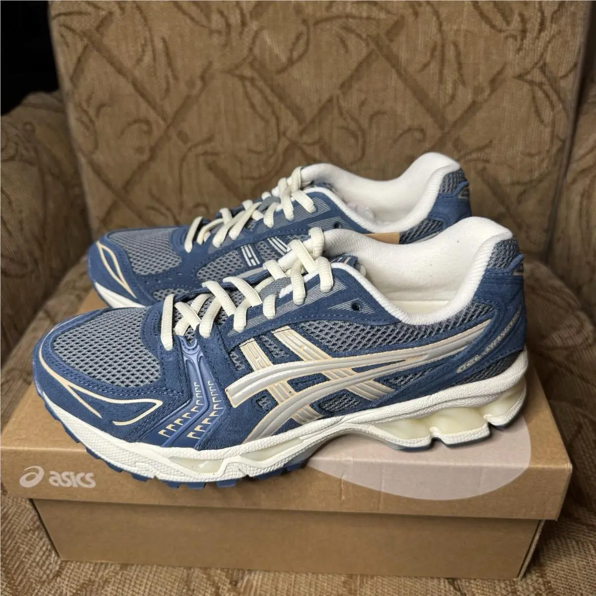 Asics Gel Kayano 14 Mens 7 Womens 8.5 Dark Pewter Seal Grey 1201A161-029 Shoes