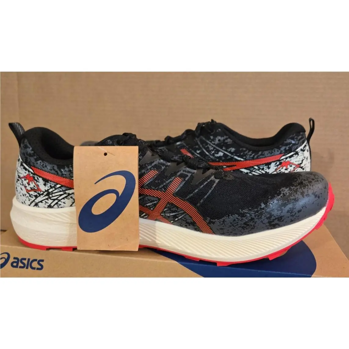Asics shoes - ASICS Fuji Lite 2 - Fuji Lite - 1011B209-001 - Black/Electric Red (UPC: 194851796141) 7