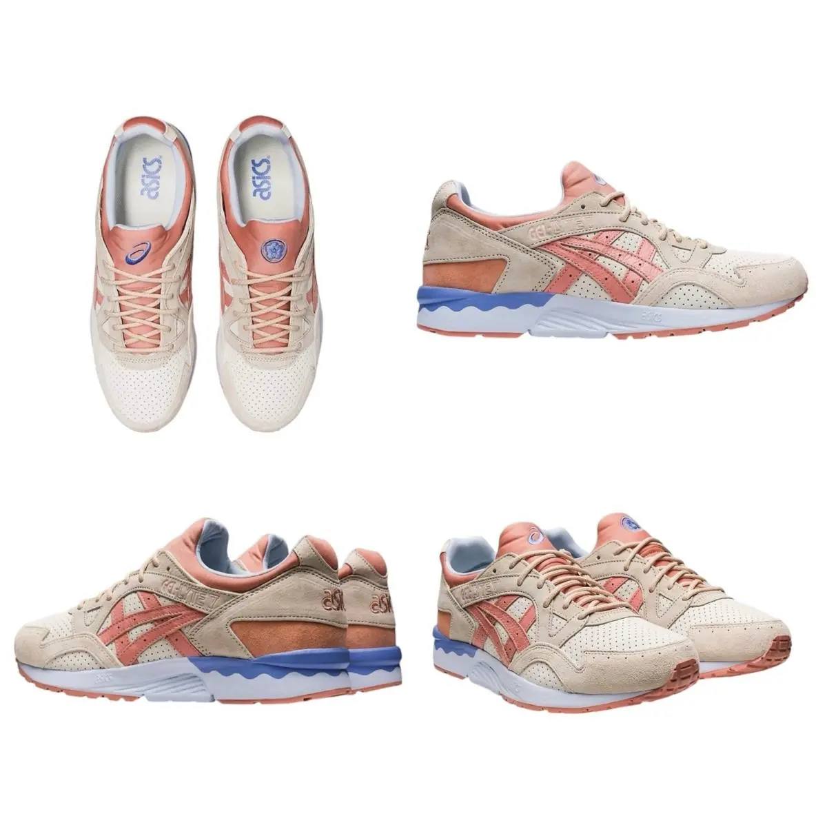 Asics shoes - ASICS GEL-Lyte V (5) - 1201A822-103 - Cream/Salmon, way: Cream/Salmon/Blue (UPC: 0196074672677) 15