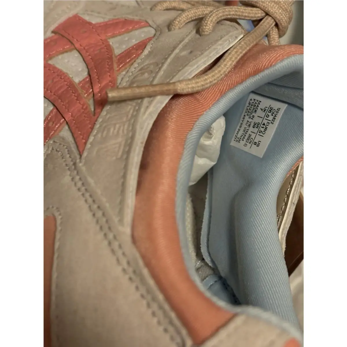 Asics shoes - ASICS GEL-Lyte V (5) - 1201A822-103 - Cream/Salmon, way: Cream/Salmon/Blue (UPC: 0196074672677) 11