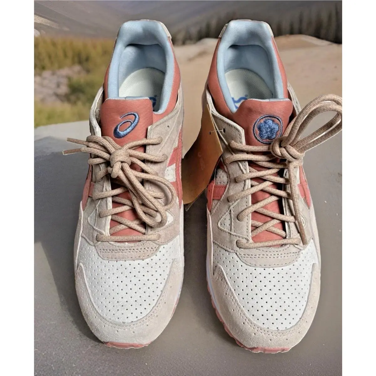 Asics shoes - ASICS GEL-Lyte V (5) - 1201A822-103 - Cream/Salmon, way: Cream/Salmon/Blue (UPC: 0196074672677) 1