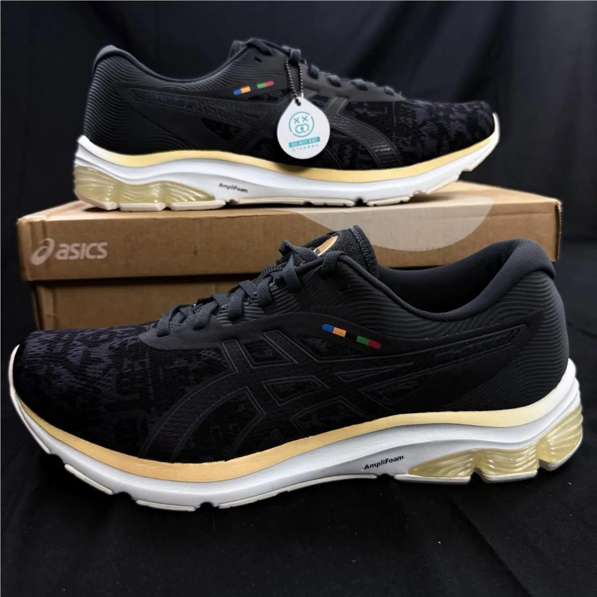 Size 11.5 Asics Men`s Gel Pulse 12 Tokyo Edo Era Black Graphite Grey Running
