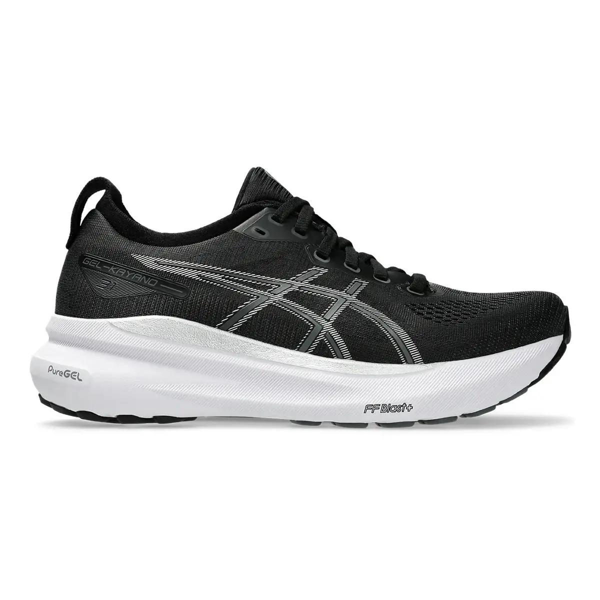 Women`s Size 11- Asics Gel-kayano 31 Black/pure Silver Running Shoes Sneakers