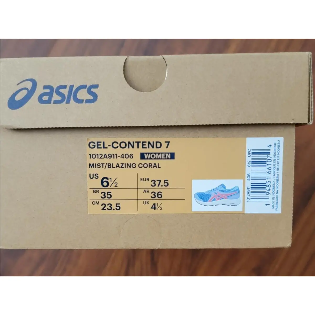 Asics shoes - ASICS GEL-Contend 7 - 1012A911406 - MIST/BLAZING CORAl 5