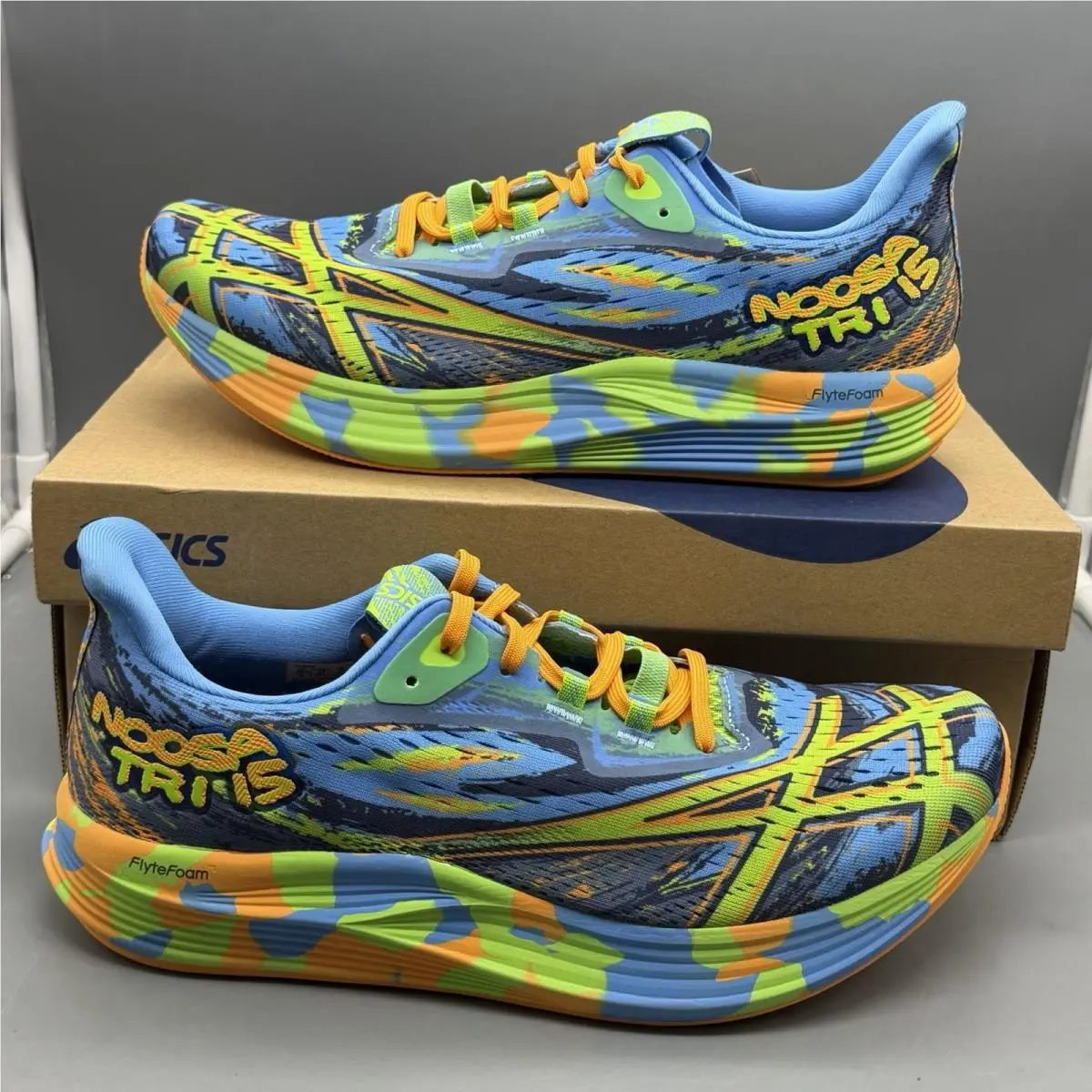 Asics Noosa Tri 15 Mens 10 Running Training Triathlon Multicolor Marathon Shoes