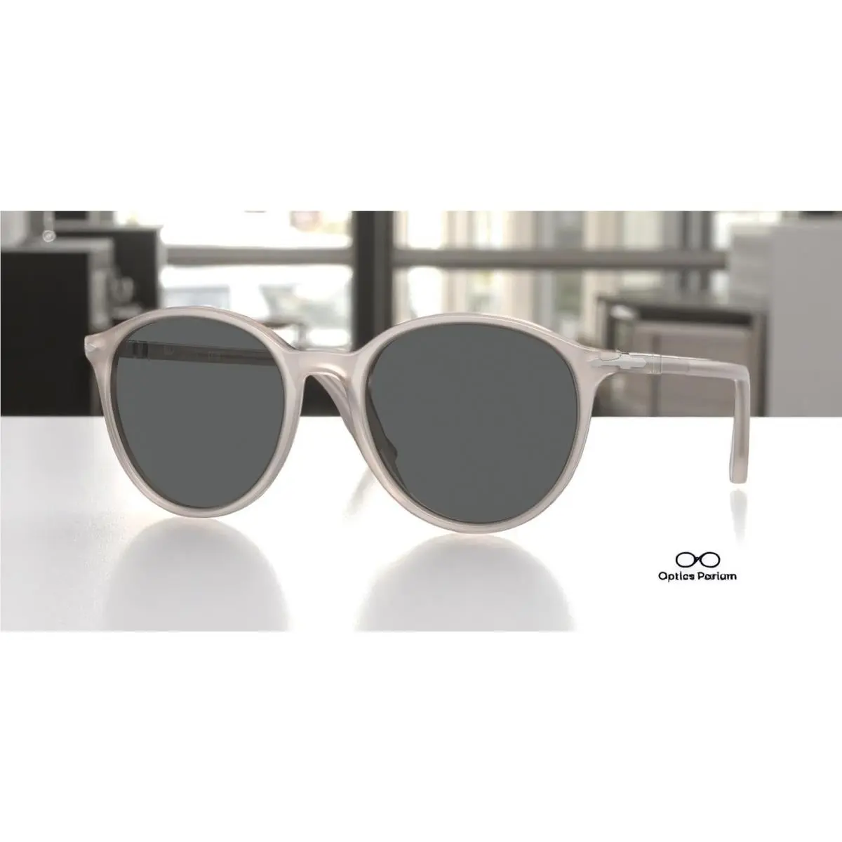 PO3350S 1203B1 Opal Grey Dark Grey 53 mm Unisex Sunglasses by Persol