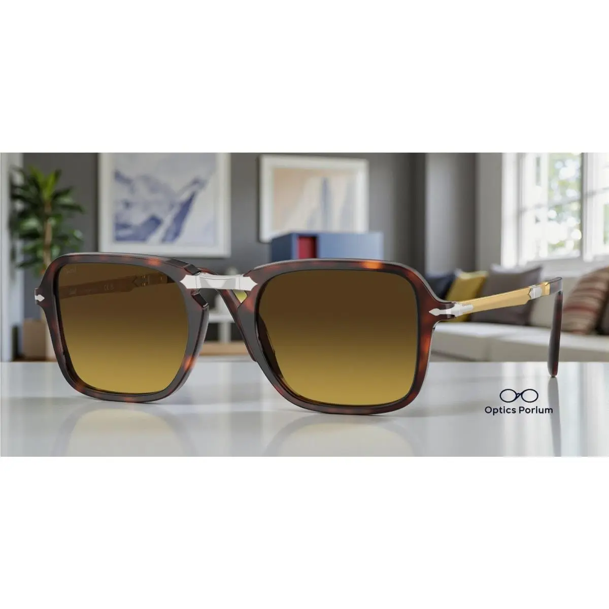 PO3330S 24 85 Havana Gradient Brown 54 mm Unisex Sunglasses by Persol
