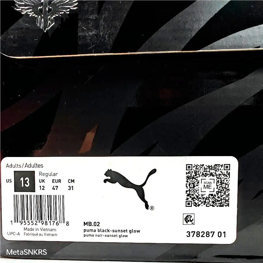 Puma shoes - PUMA MB.02 - 378287 01 - PUMA BLACK-SUNSET GLOW 1