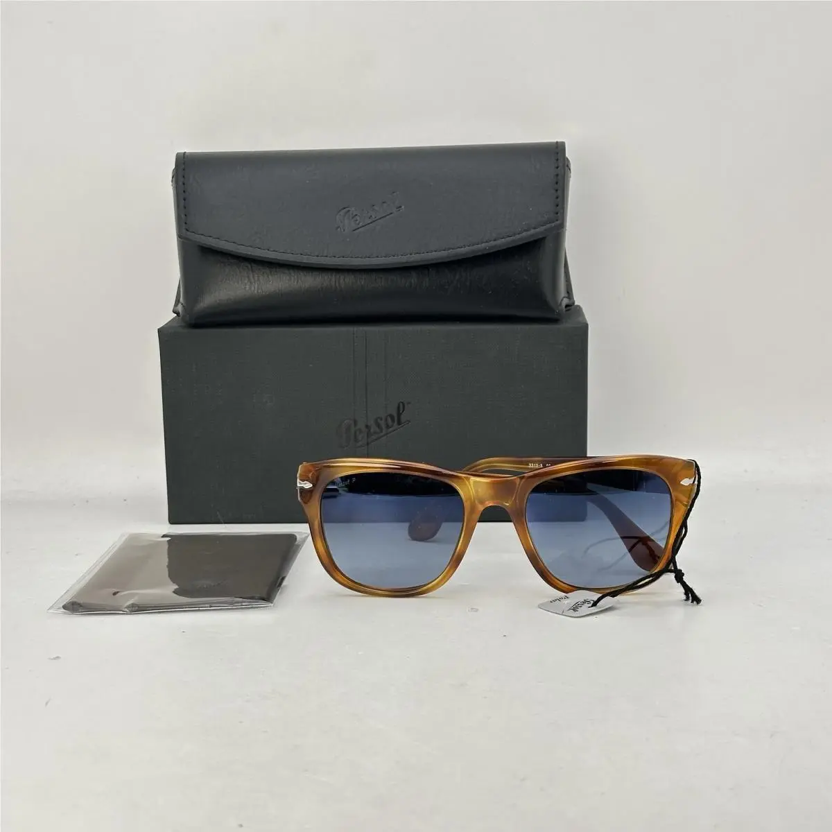 Unisex Square Gradient Polarized Sunglasses PO3313S Terra Di Diena/blue by Persol