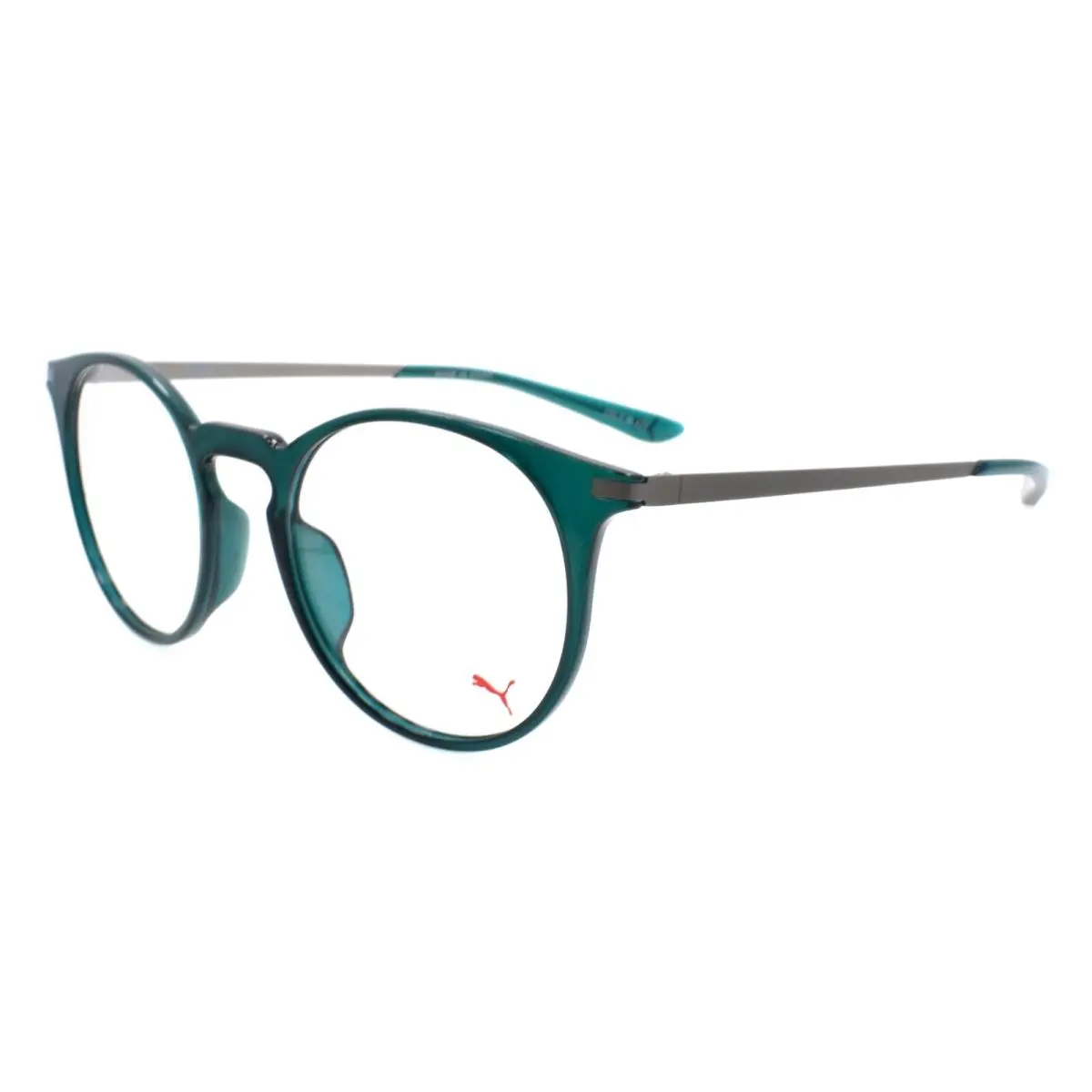 PU0116O 003 Eyeglasses Frames Round 49-20-145 Green / Silver by Puma