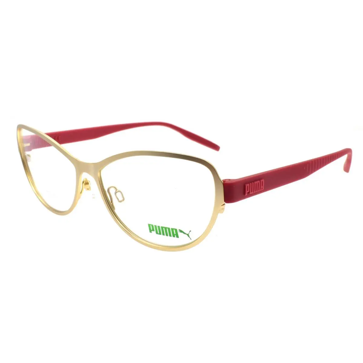 PU0292O 002 Women`s Eyeglasses Frames Cat Eye 57-14-145 Gold / Red by Puma