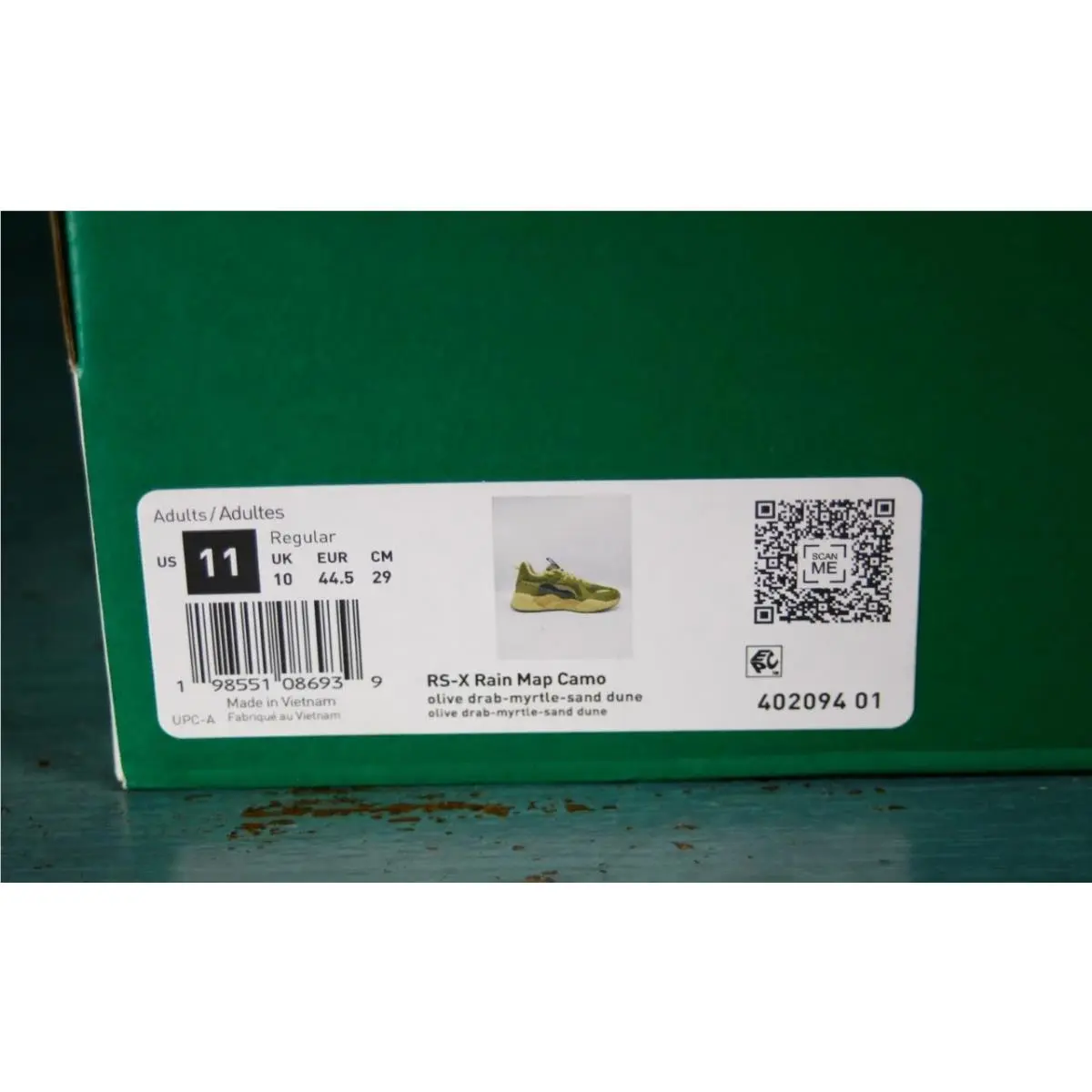 Puma shoes - RS-X Rain Map Camo - Rain Map Camo - Green (UPC: 198551086939) 10