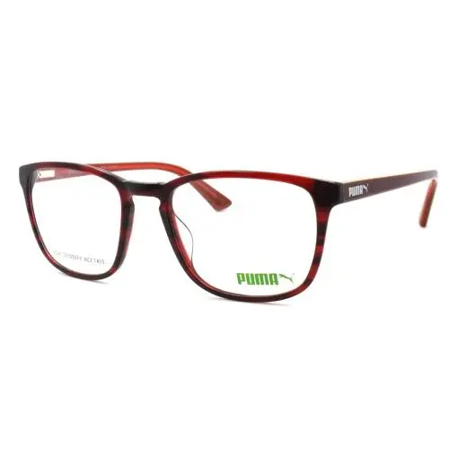 Puma PU0077O 003 Women`s Eyeglasses Frames 53-19-140 Havana Red