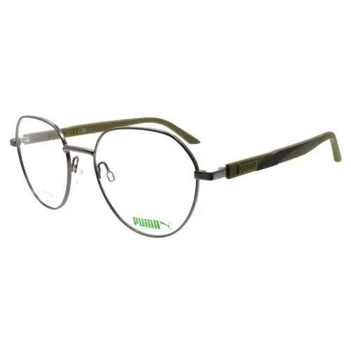 PU0329O 002 Men`s Eyeglasses Frames 53-19-145 Ruthenium / Green by Puma