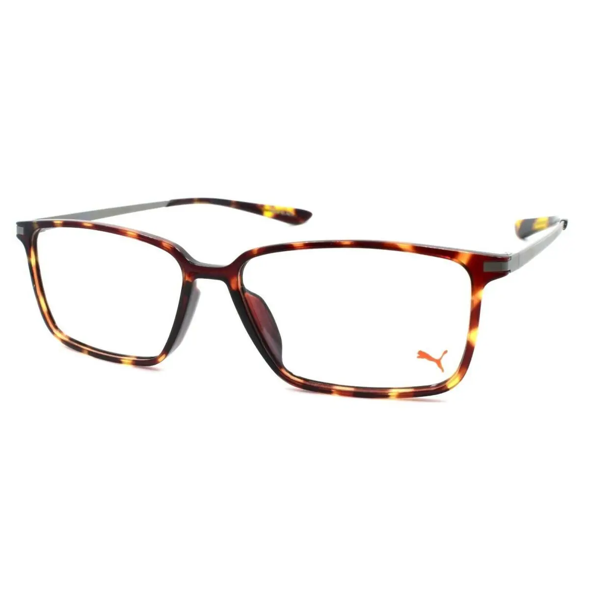 PU0114O 002 Eyeglasses Frames 55-14-145 Havana / Silver by Puma