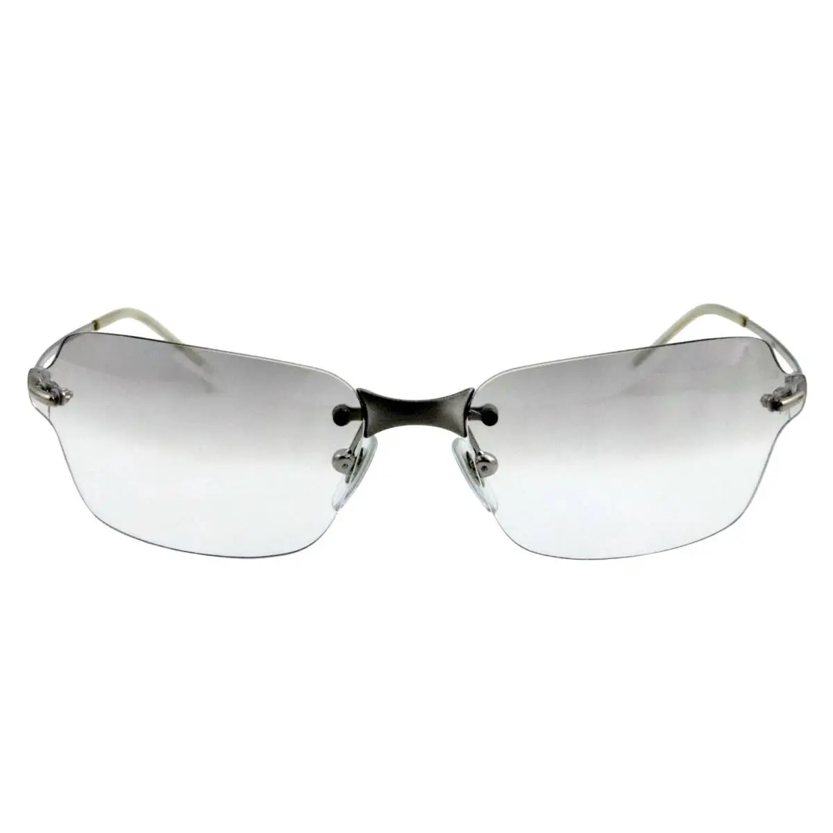 AR 1543 930/6I 66mm Silver Smoke Rimless Sunglasses Italy by Giorgio Armani