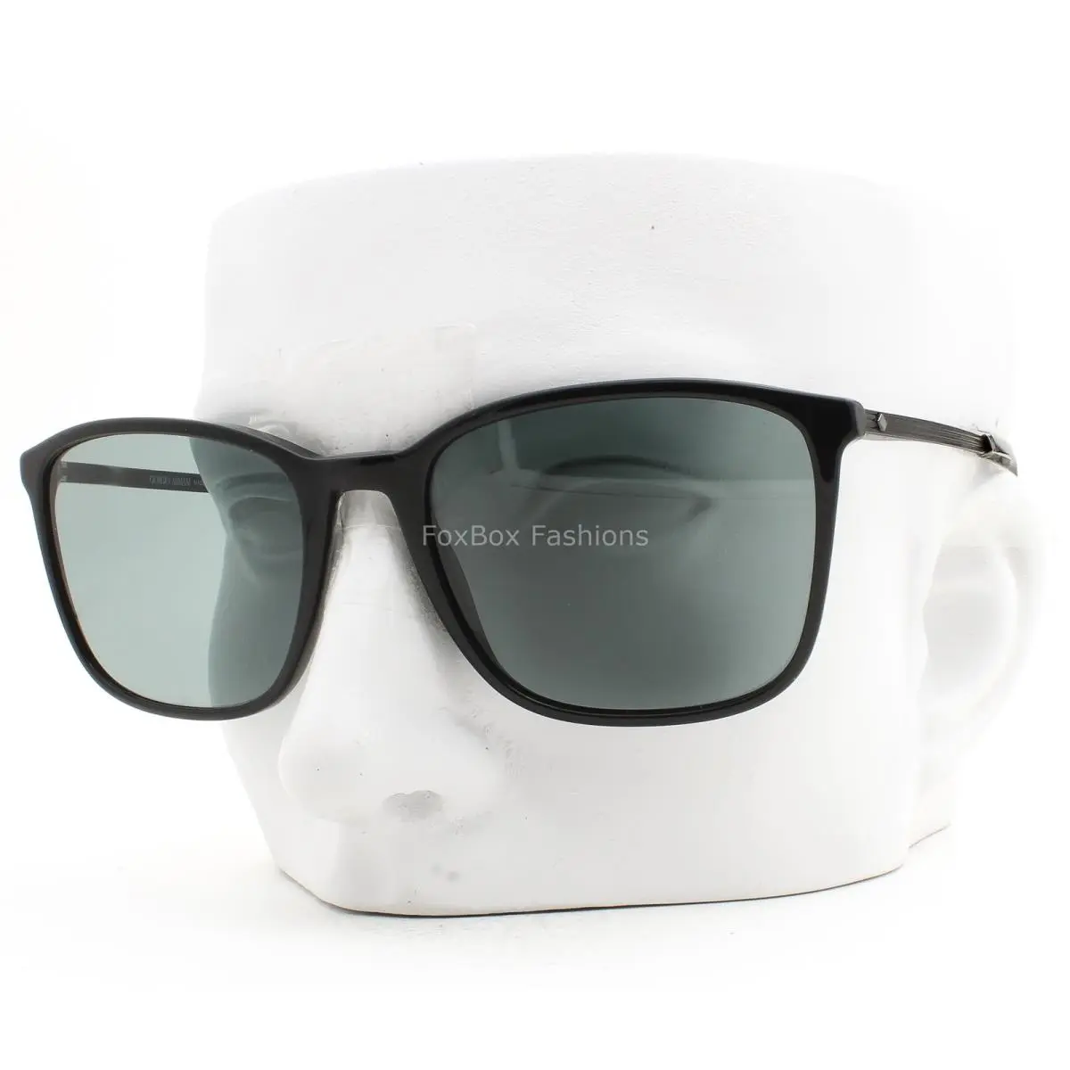 Giorgio Armani Sunglasses AR8197 5001/1 Polished Black Light Grey Lens with Case