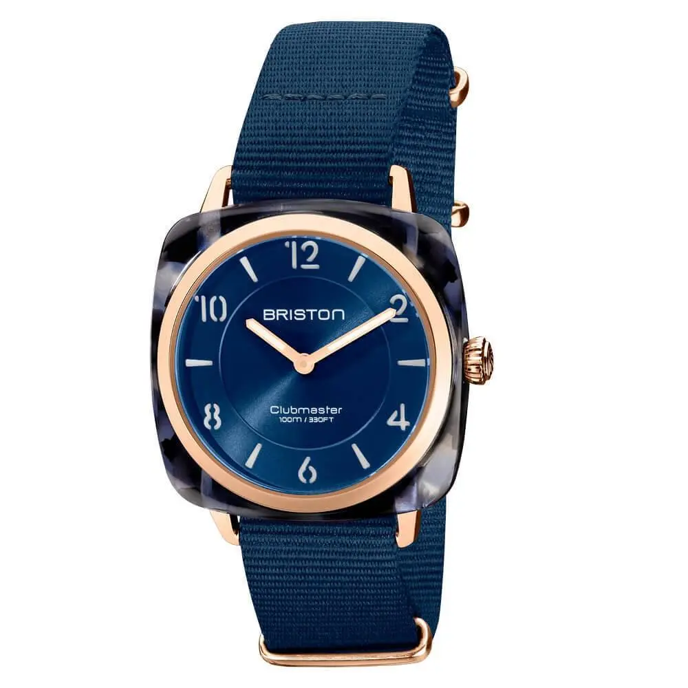 Clubmaster Chic HM Gold Midnight Blue Watch by Briston