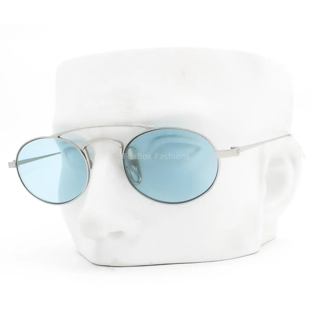Sunglasses Silver Titanium Light Blue AR 6161-T 3387/1 with Case by Giorgio Armani