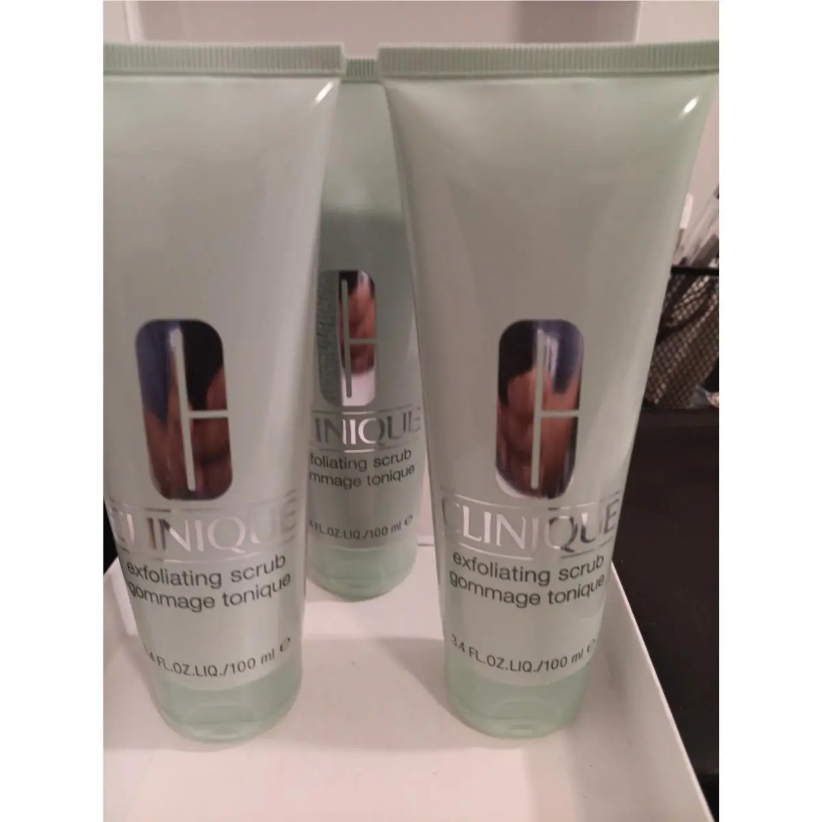 3x Clinique Exfoliating Scrub Face Exfoliator 3.4oz/ 100ml Full Size