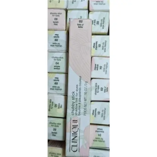 Clinique Chubby Stick Shadow Tint For Eyes 02 Lots O` Latte Full Size .1 oz