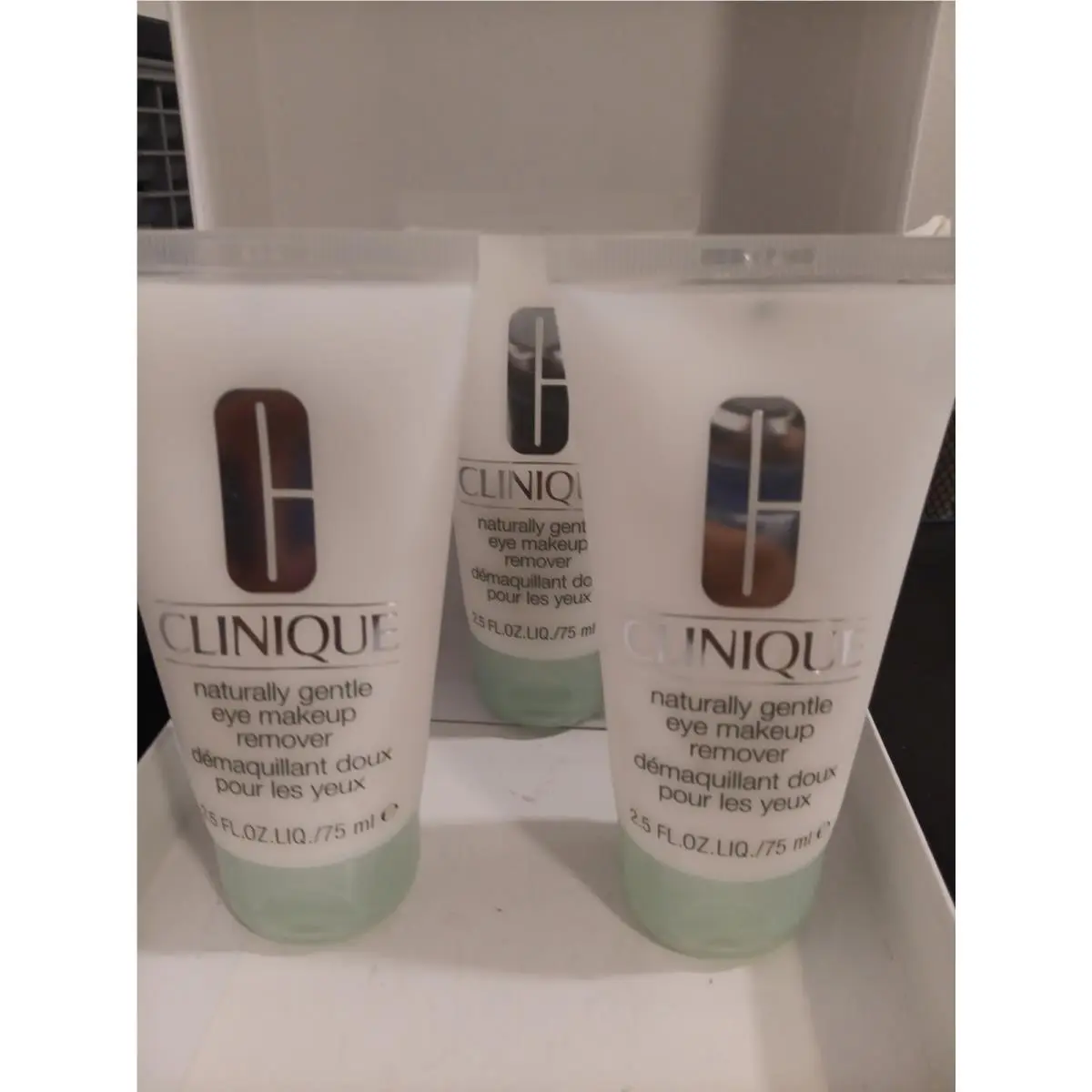 3x Clinique Naturally Gentle 2.5 fl oz Eye Makeup Remover