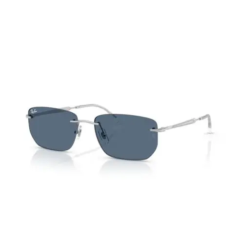 Ray Ban Sunglasses RB3768 003/80 Silver /dark Blue Lens 56MM by Ray-Ban