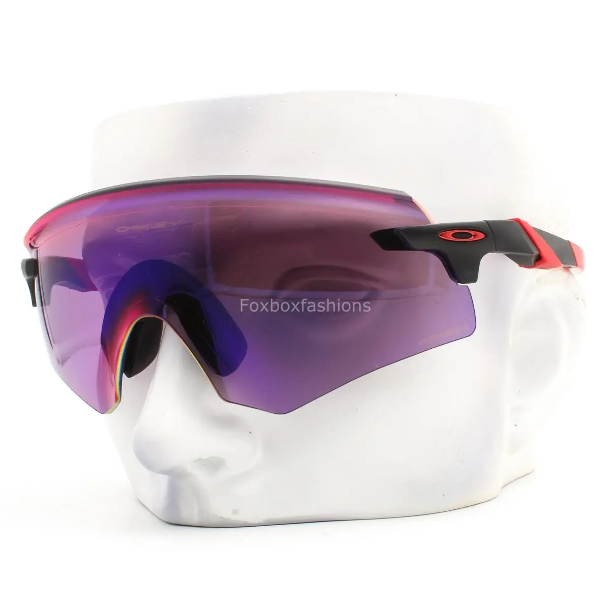 Oakley Encoder OO9471-0136 Shield Sunglasses Matte Black Red Prizm Road W/case