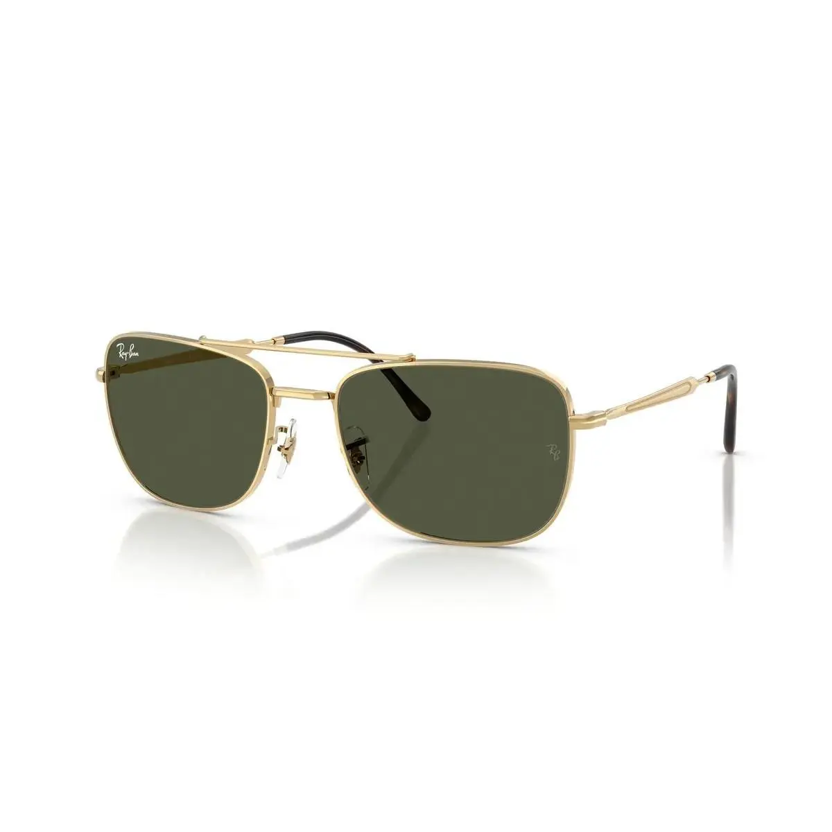 Ray-ban Square Gold Green Sunglasses - RB3755-001-3162