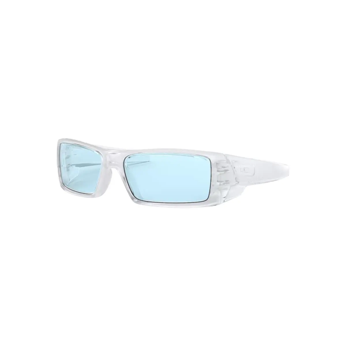 Oakley Gascan 9014-5560 Men`s Matte Clear W/light Blue Sunglasses - Frame: Clear, Lens: Blue