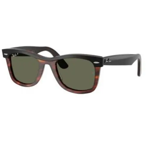 Ray-ban RB 2240 F Black On Havana / Polar Green 144058 Size 52 Sunglasses