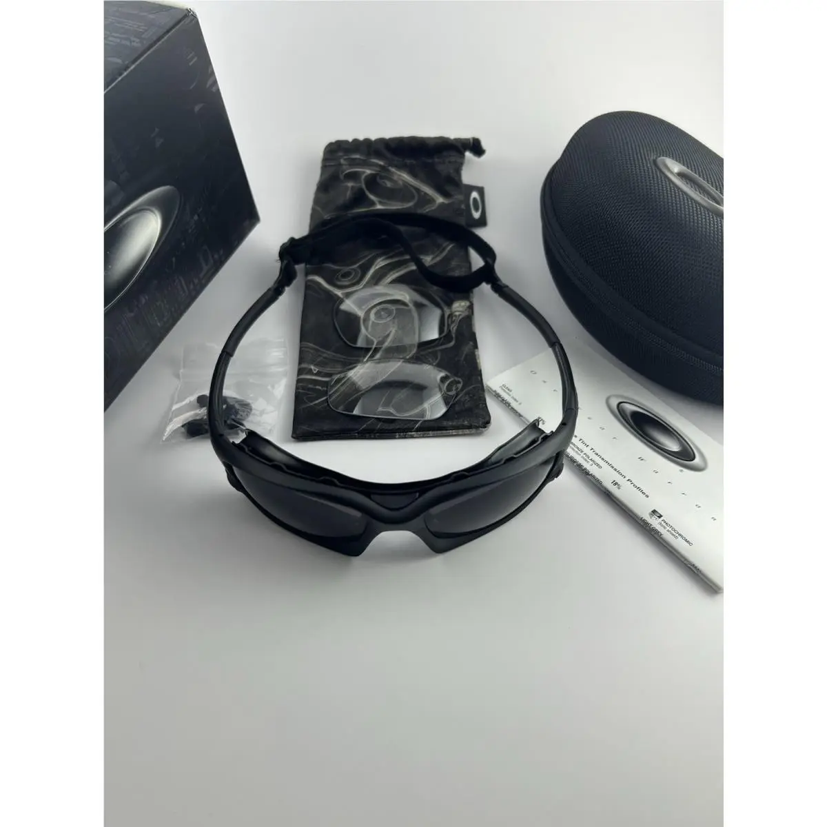 Wind Split Jacket Matte Black Warm Grey+clear W/gasket OO9142-01 by Oakley