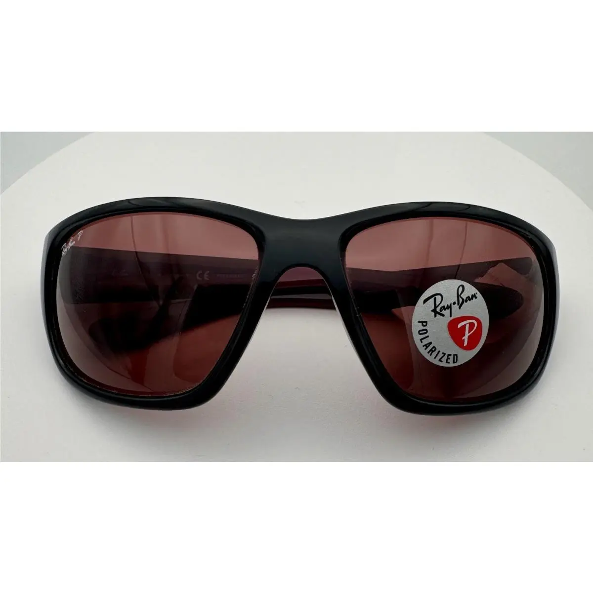 Ray Ban RB4300 6434/AF 63 18 130 3P Polarized Sport Wrap Purple Lenses
