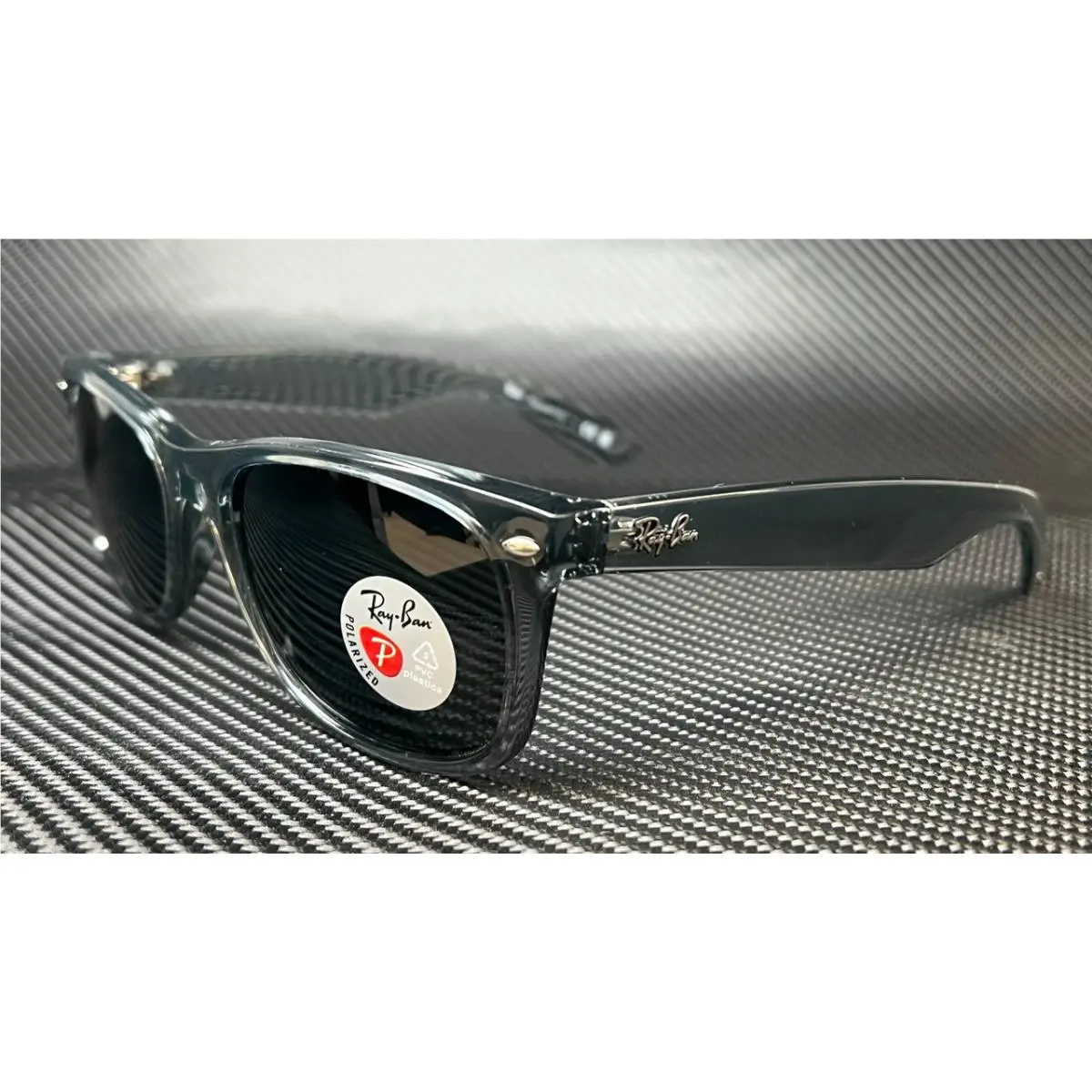 Ray Ban RB2132 64503R Wayfarer Transparent Grey Polarized 52 mm Sunglasses by Ray-Ban
