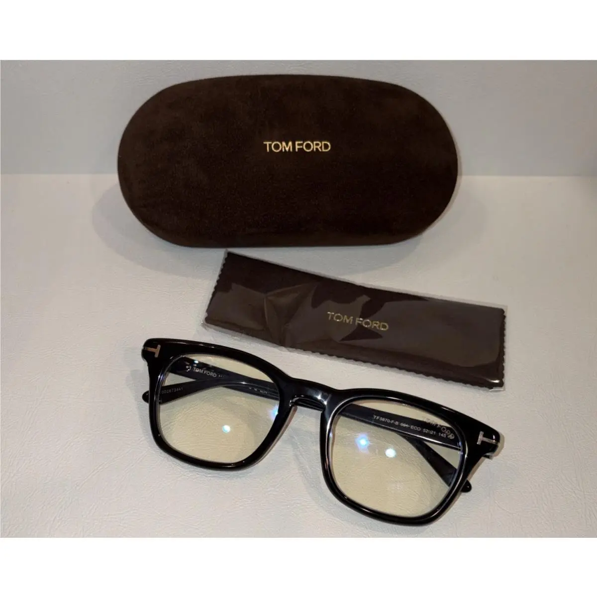 TF5870FB Eyeglass Frame Black by Tom Ford
