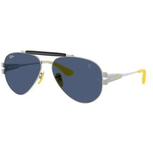 Ray-ban RB 3762 M Silver / Dark Blue F06480 Size 58 Sunglasses by Ray-Ban