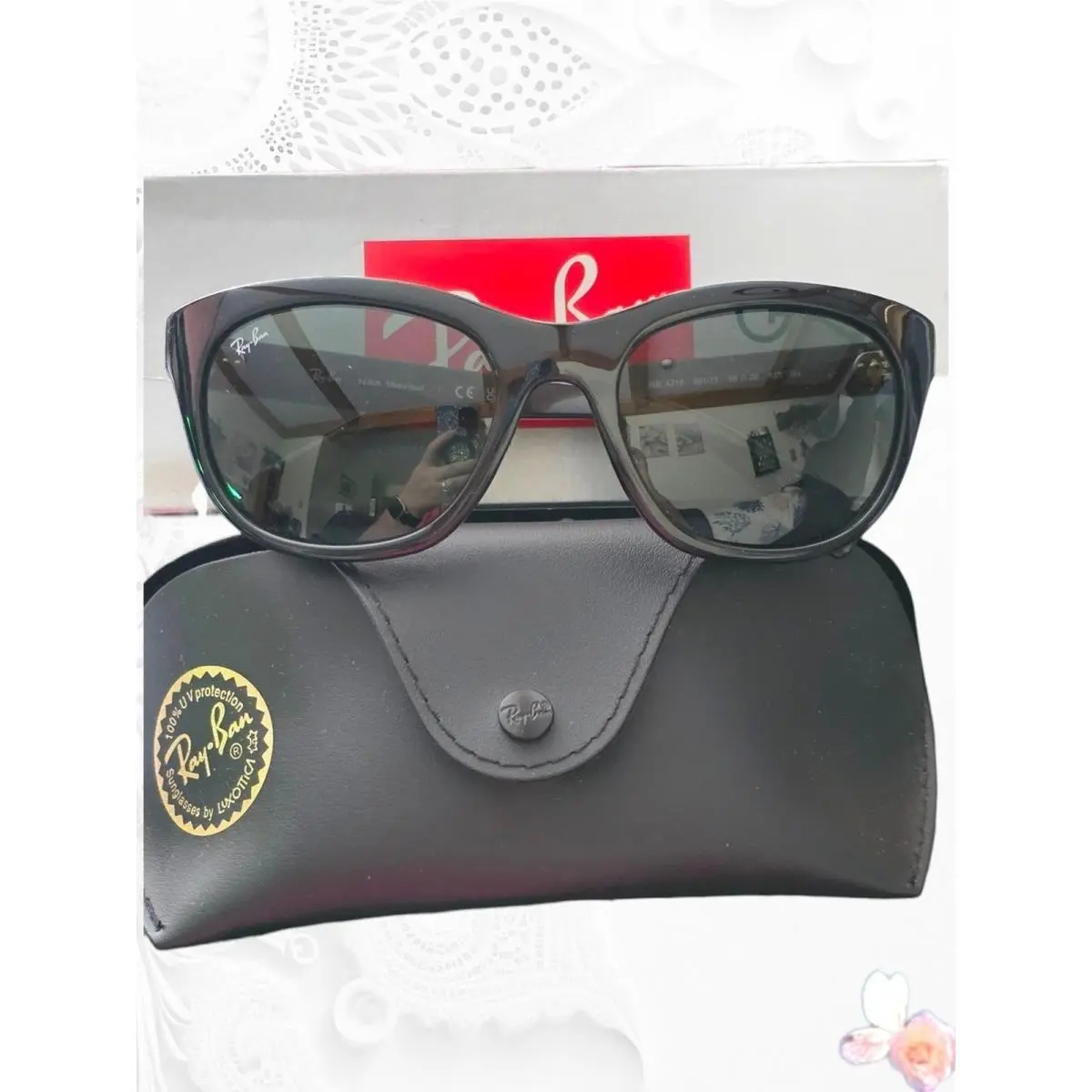 Ray‑ban RB4216 Unisex Sunglasses Black/dark Green by Ray-Ban
