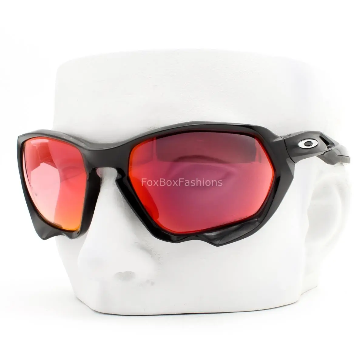 Oakley Plazma Sunglasses Shiny Black Ink Prizm Trail Torch OO9019-0759 with Case