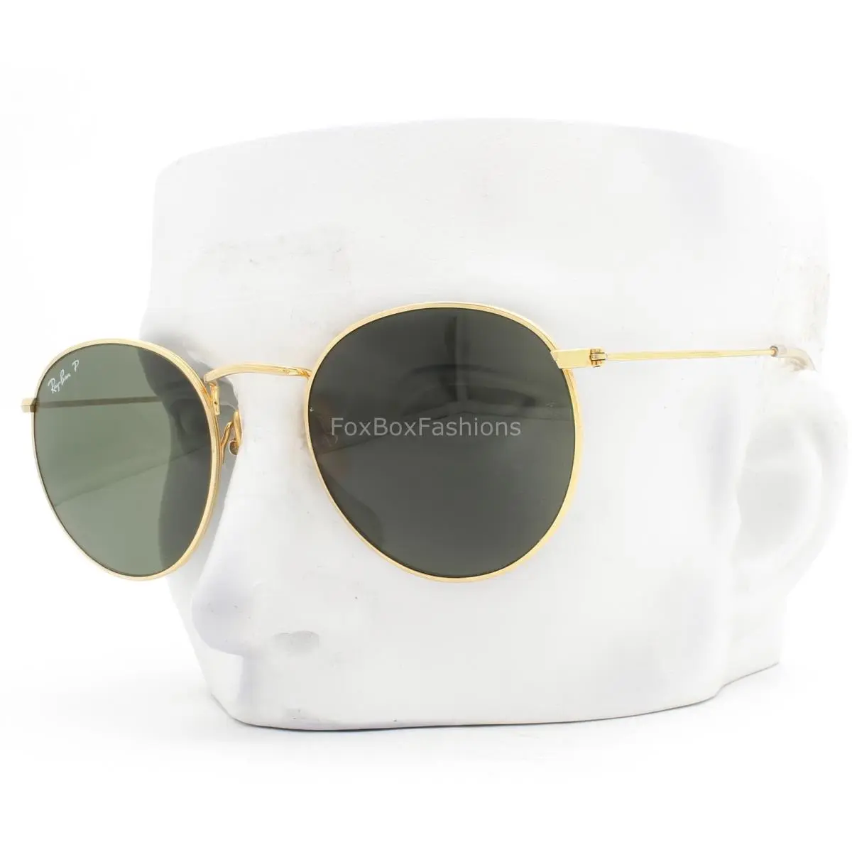Ray-ban Frank Titanium Sunglasses RB 8247 921658 Gold Polarized Green W/case by Ray-Ban