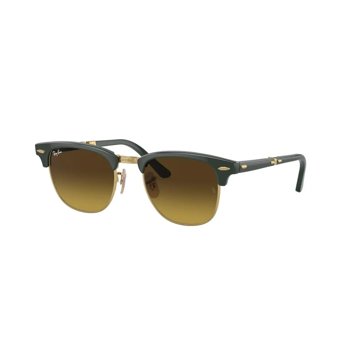 Ray-ban RB 2176 Clubmaster Folding Green On Ar 136885 Size 51 Sunglasses by Ray-Ban