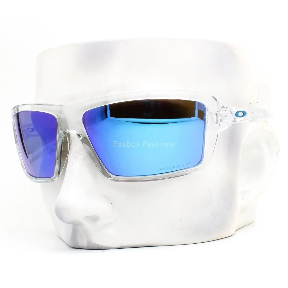 Oakley Cables Sunglasses OO9129-0563 Polished Clear Blue Prizm Polarized W/pouch