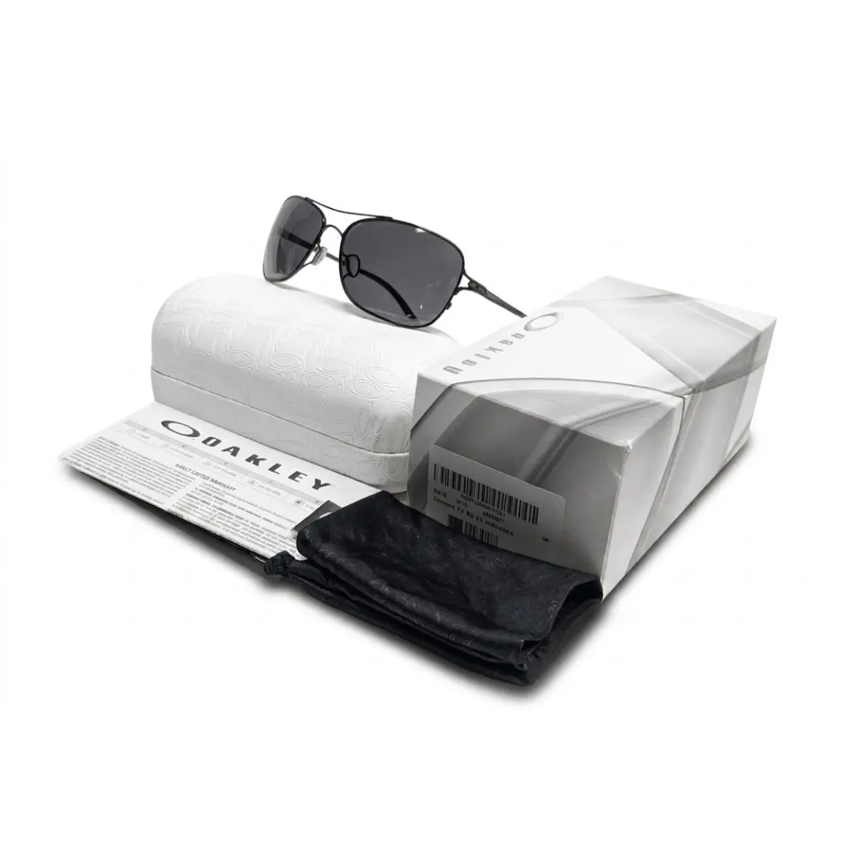 Conquest Black Metal Iridium Polarized Sunglasses OO4101-04 by Oakley