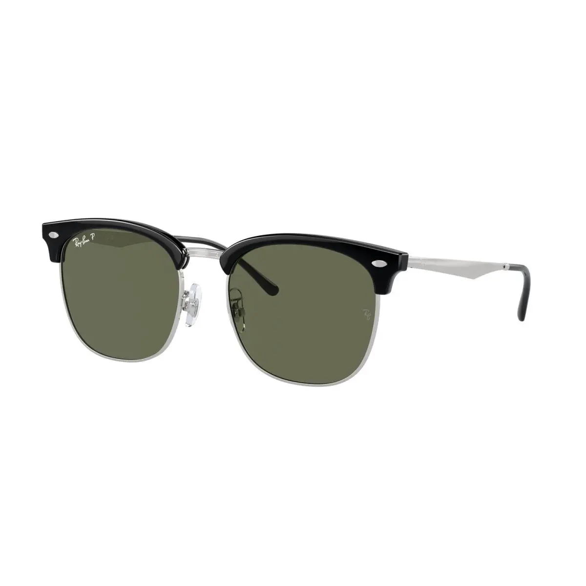 Ray-ban RB 4418 D Black On Silver Dark Green Pol 66709A Size 56 Sunglasses by Ray-Ban