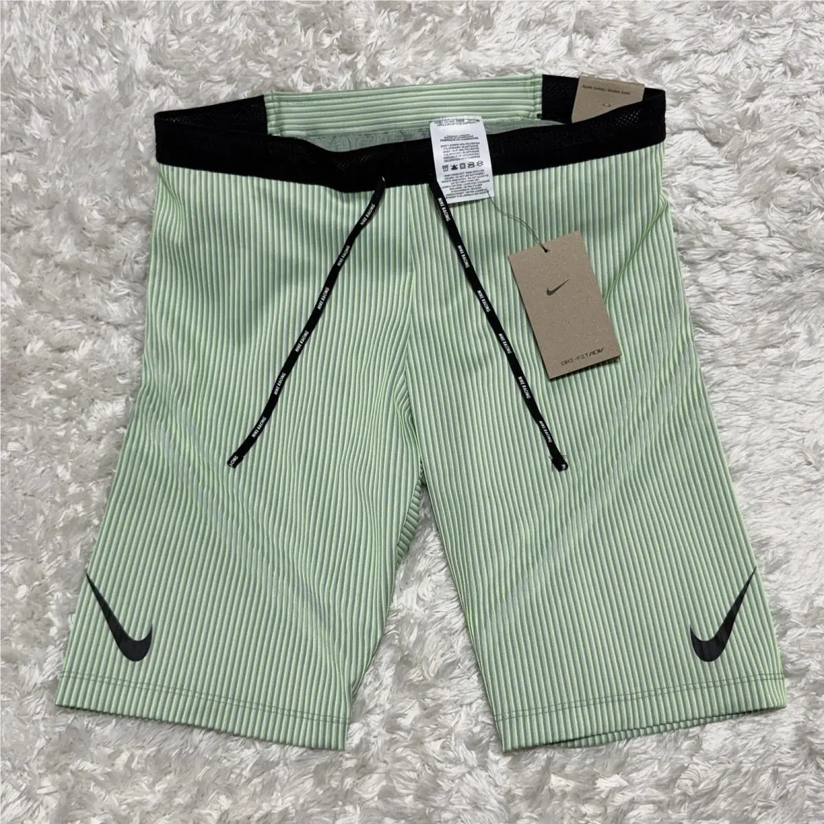 Nike Aeroswift 1/2 Tight Running Shorts Green White Mens Medium FN3369-337