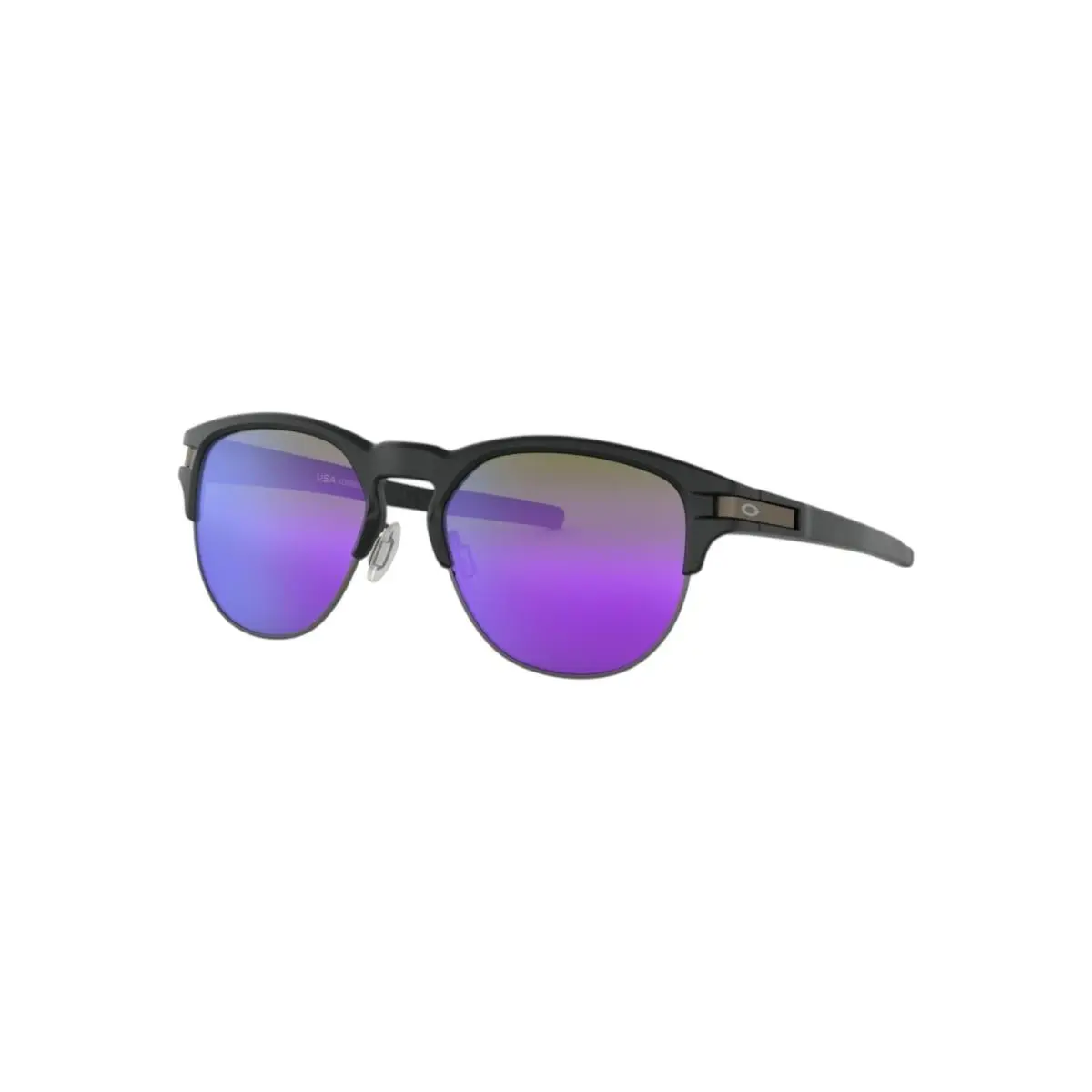 Oakley Latch Key M 9394M-0152 Unisex Polished Black W/violet Iridium Lenses - Frame: Black, Lens: Purple