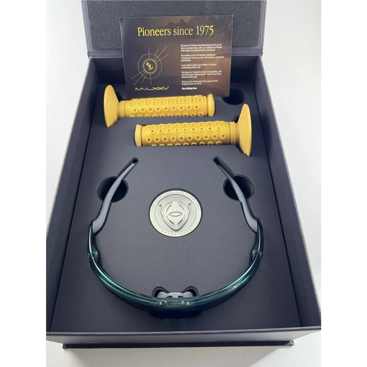 Ellipse Prjct 2075 50th LE Box Set Gold Bike Grips Metal Coin Medusa by Oakley
