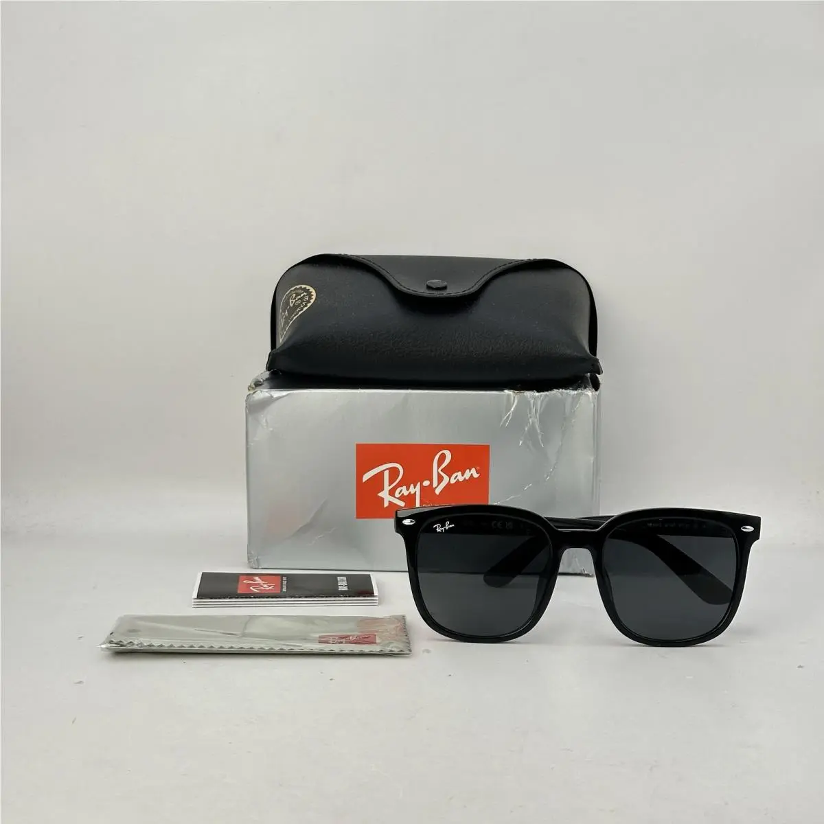 Ray Ban Oversize Square Full Rim Sunglasses RB4401D Black/gray by Ray-Ban
