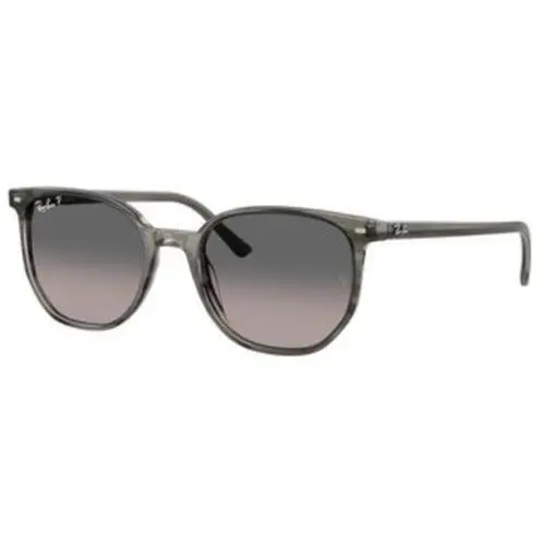 Ray-ban RB 2197 F Striped Grey / Polar Gradient 1438M3 Size 54 Sunglasses by Ray-Ban