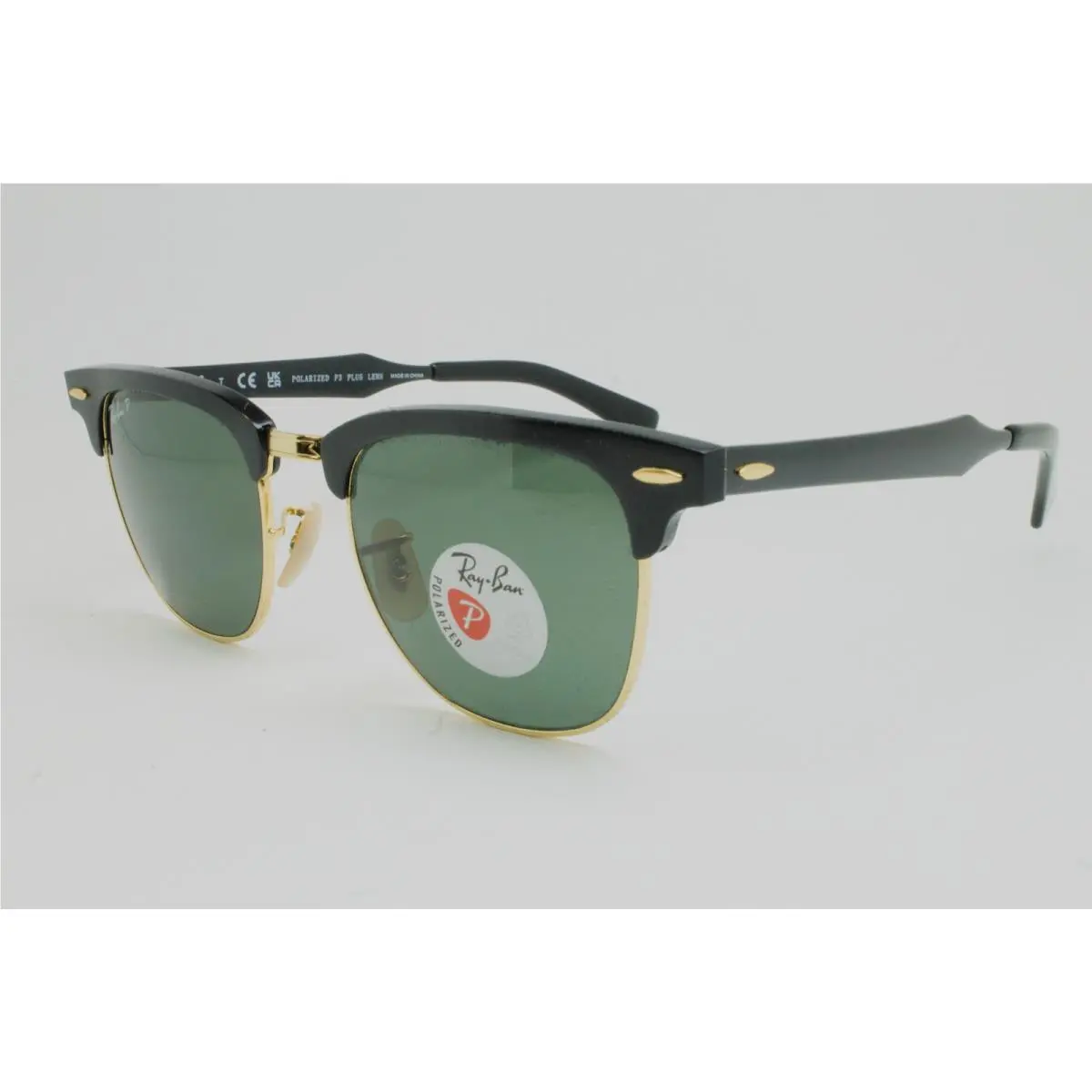 Ray Ban Clubmaster Aluminum RB3507 136/N5 Polarized Sunglasses 49-21-140 by Ray-Ban